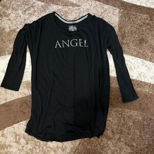 Victoria’s Secret “Angel” Long Sleeve Sleep Top / Lounge Tee 👼🖤